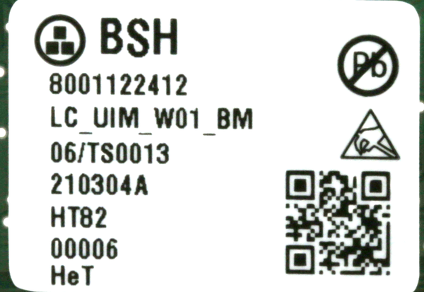 12035884 Ovládací modul naprogramovaný Bosch | Siemens