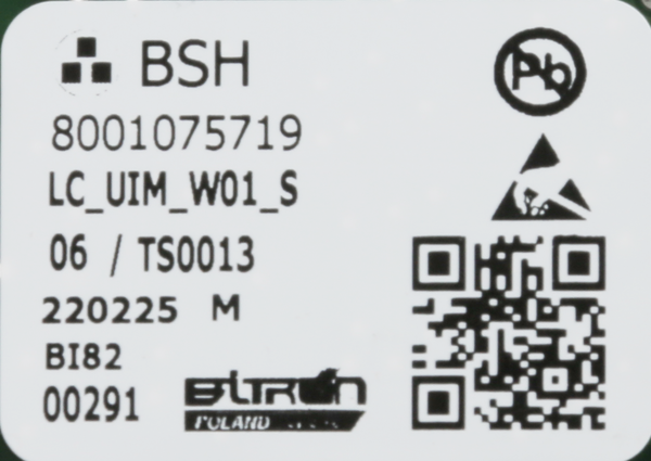 12041537 Ovládací modul naprogramovaný Bosch | Siemens